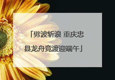 劈波斩浪 重庆忠县龙舟竞渡迎端午