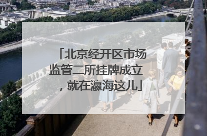 北京经开区市场监管二所挂牌成立，就在瀛海这儿