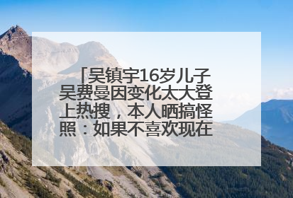 吴镇宇16岁儿子吴费曼因变化太大登上热搜，本人晒搞怪照：如果不喜欢现在的我可以离开