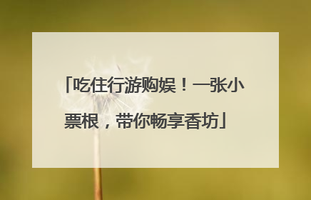 吃住行游购娱！一张小票根，带你畅享香坊