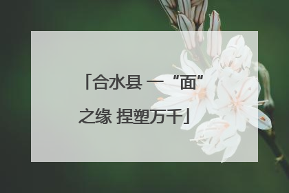 合水县 一“面”之缘 捏塑万千