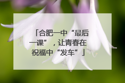 合肥一中“最后一课”，让青春在祝福中“发车”