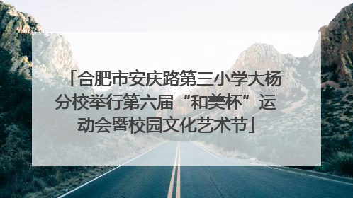 合肥市安庆路第三小学大杨分校举行第六届“和美杯”运动会暨校园文化艺术节