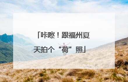 咔嚓！跟福州夏天拍个“荷”照