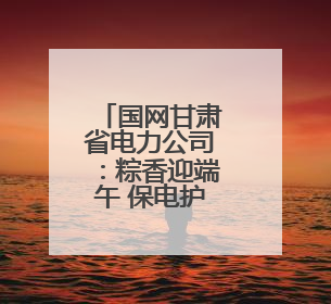 国网甘肃省电力公司：粽香迎端午 保电护安康
