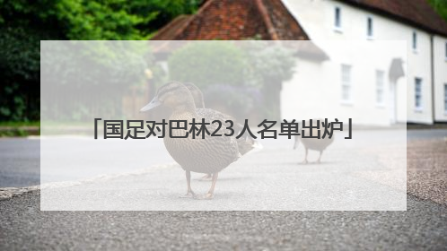 国足对巴林23人名单出炉
