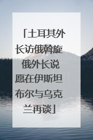 土耳其外长访俄斡旋 俄外长说愿在伊斯坦布尔与乌克兰再谈