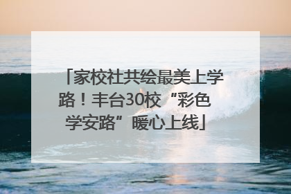 家校社共绘最美上学路！丰台30校“彩色学安路”暖心上线