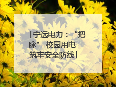 宁远电力：“把脉” 校园用电 筑牢安全防线
