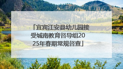 宜宾江安县幼儿园接受城南教育督导组2025年春期常规督查