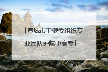 宣城市卫健委组织专业团队护航中高考