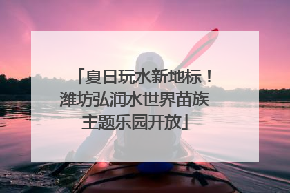 夏日玩水新地标！潍坊弘润水世界苗族主题乐园开放