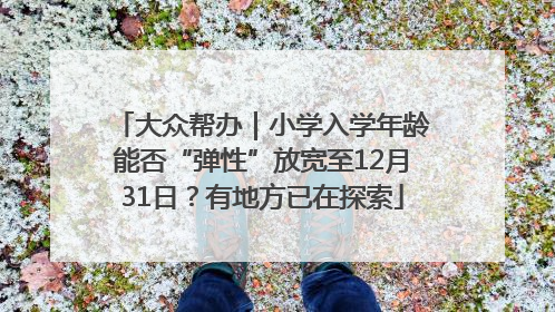 大众帮办｜小学入学年龄能否“弹性”放宽至12月31日？有地方已在探索