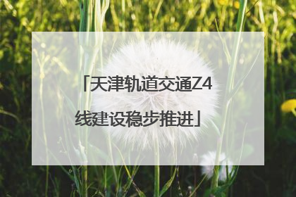 天津轨道交通Z4线建设稳步推进
