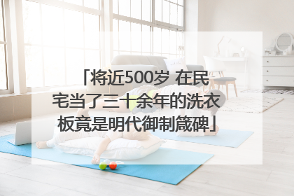 将近500岁 在民宅当了三十余年的洗衣板竟是明代御制箴碑