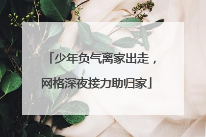 少年负气离家出走，网格深夜接力助归家