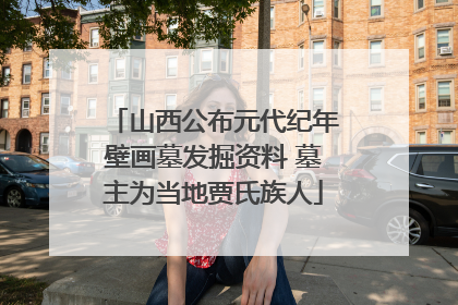 山西公布元代纪年壁画墓发掘资料 墓主为当地贾氏族人