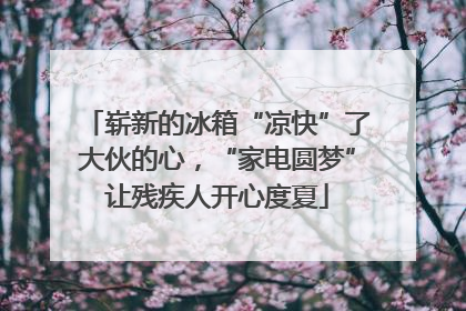 崭新的冰箱“凉快”了大伙的心，“家电圆梦”让残疾人开心度夏