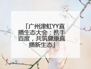 广州津虹YY直播生态大会：携手百度，共筑健康直播新生态