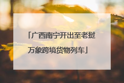 广西南宁开出至老挝万象跨境货物列车