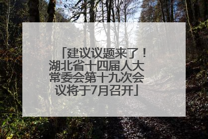 建议议题来了！湖北省十四届人大常委会第十九次会议将于7月召开