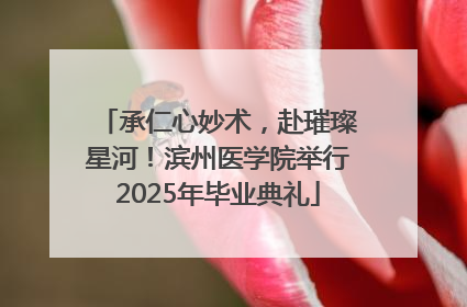 承仁心妙术，赴璀璨星河！滨州医学院举行2025年毕业典礼