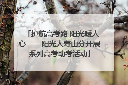护航高考路 阳光暖人心——阳光人寿山分开展系列高考助考活动