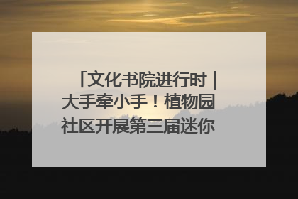 文化书院进行时｜大手牵小手！植物园社区开展第三届迷你马拉松活动