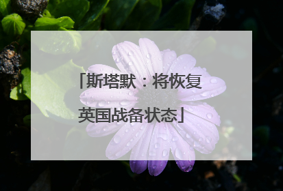 斯塔默：将恢复英国战备状态