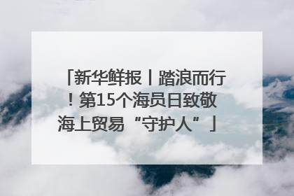 新华鲜报丨踏浪而行！第15个海员日致敬海上贸易“守护人”