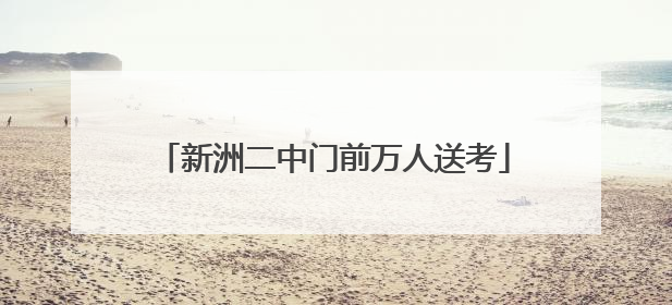 新洲二中门前万人送考