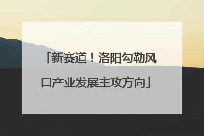 新赛道！洛阳勾勒风口产业发展主攻方向