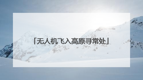 无人机飞入高原寻常处
