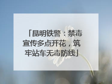 昆明铁警：禁毒宣传多点开花，筑牢站车无毒防线