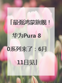 最强鸿蒙旗舰！华为Pura 80系列来了：6月11日见