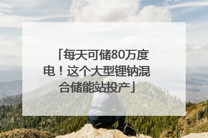 每天可储80万度电！这个大型锂钠混合储能站投产
