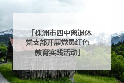 株洲市四中离退休党支部开展党员红色教育实践活动
