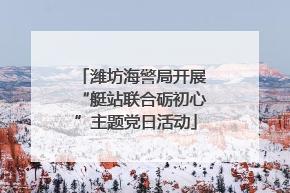 潍坊海警局开展“艇站联合砺初心”主题党日活动