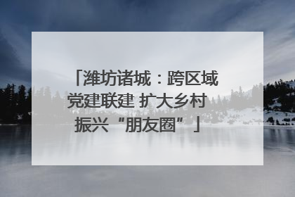 潍坊诸城：跨区域党建联建 扩大乡村振兴“朋友圈”