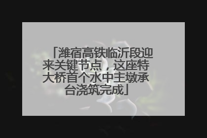 潍宿高铁临沂段迎来关键节点，这座特大桥首个水中主墩承台浇筑完成
