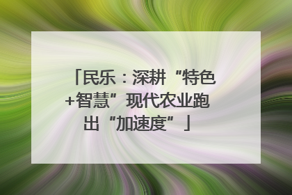 民乐：深耕“特色+智慧”现代农业跑出“加速度”