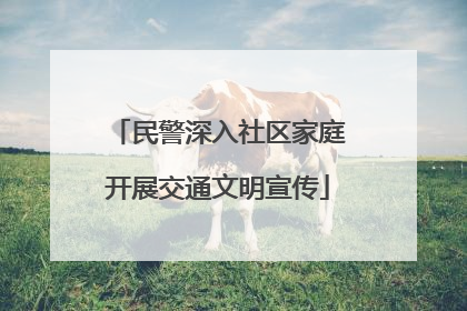 民警深入社区家庭开展交通文明宣传