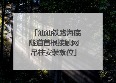 汕汕铁路海底隧道首根接触网吊柱安装就位