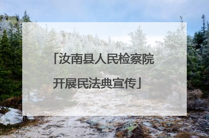 汝南县人民检察院开展民法典宣传