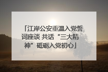 江岸公安重温入党誓词座谈 共话“三大精神”砥砺入党初心