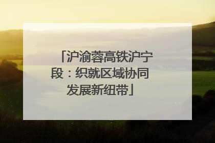 沪渝蓉高铁沪宁段：织就区域协同发展新纽带