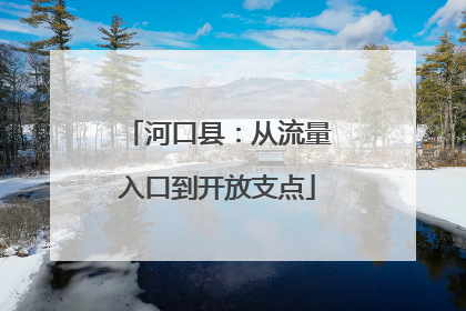 河口县：从流量入口到开放支点