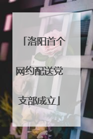 洛阳首个网约配送党支部成立