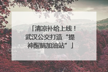 清凉补给上线！武汉公交打造“提神醒脑加油站”
