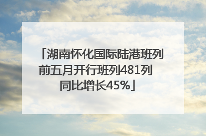 湖南怀化国际陆港班列前五月开行班列481列 同比增长45%